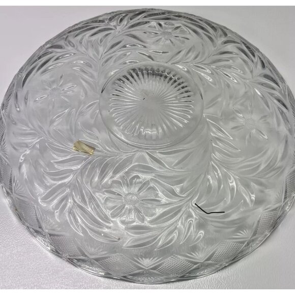 Vintage Clear Glass Cut Crystal Serving Bowl - Picture 2 of 10